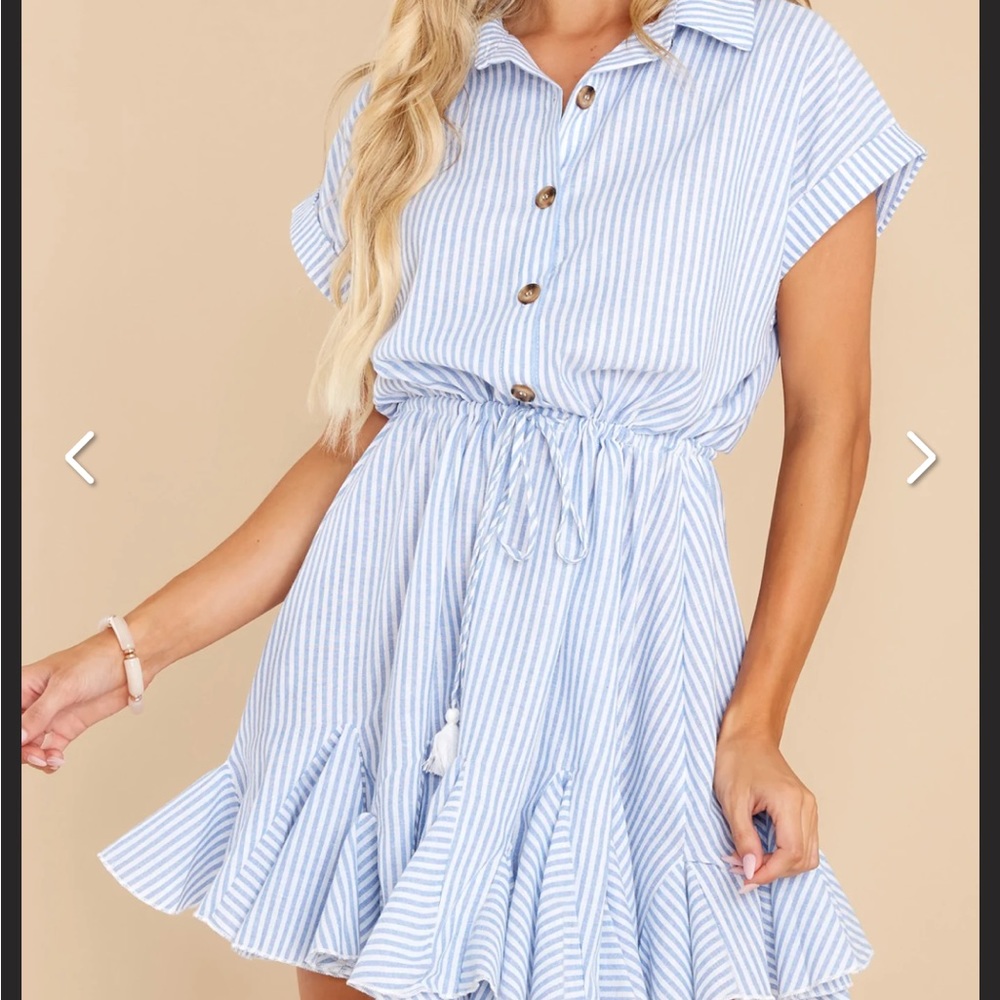 Blue Stripe Mini Dress